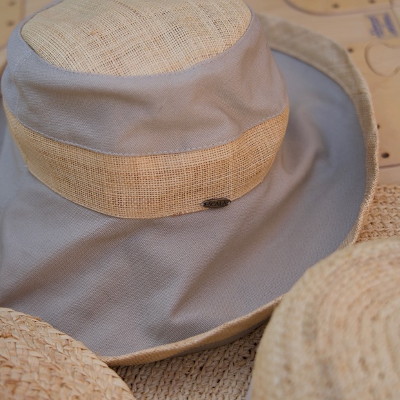 Vintage The Scala Collection Straw & Cotton Summer Hats Set Of 3 main image 13